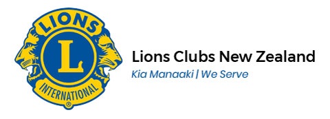 Lions Club New Zealand logo. 