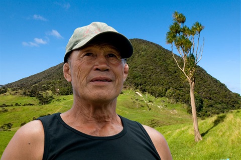 Photo of Maori man. 