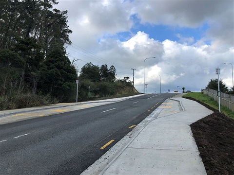 The project features new footpaths, upgraded drainage, improved pram crossings, and three new recessed bus bays.