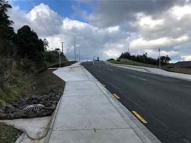 The project features new footpaths, upgraded drainage, improved pram crossings, and three new recessed bus bays.