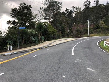 The project features new footpaths, upgraded drainage, improved pram crossings, and three new recessed bus bays.