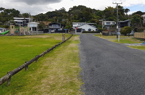 A view down Kopipi Crescent where the footpath will be. 