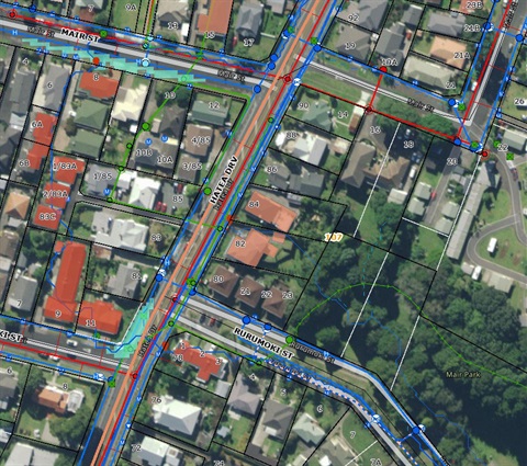 A map showing Mair Street, Hatea Drive and Rurumoki Street. 