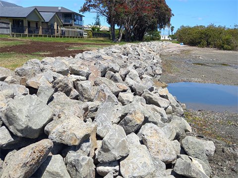 Side view of Tropicana Seawall. 