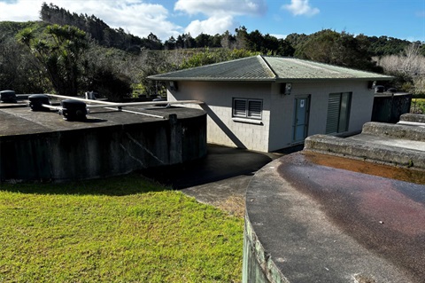 The Ōakura Wastewater Treatment Plant on Wharua Road. 