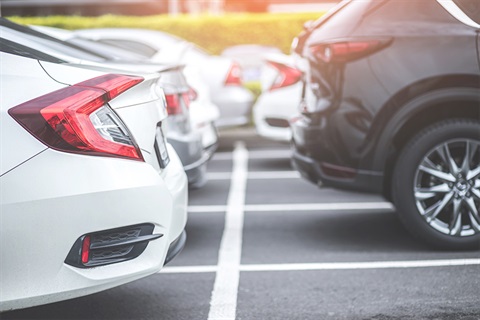 Cars in a carpark