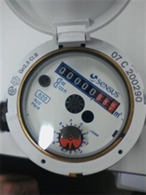 Photo of a water meter. 