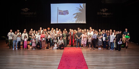 Photograph from a Citizenship ceremony. 