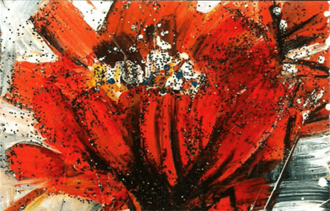 Image of a painting of a flower. 