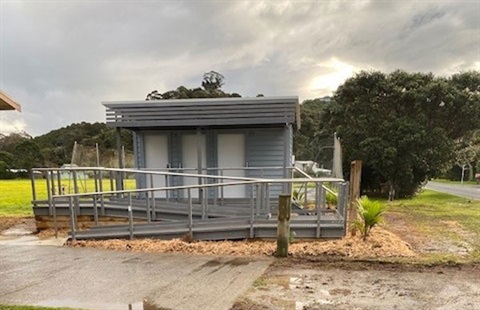 Image of the new composting toilets at Matapouri. 