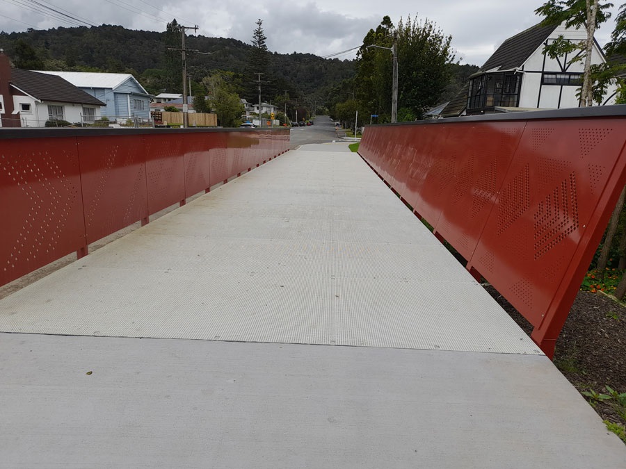 Image of the upgraded Kauika Road bridge. 