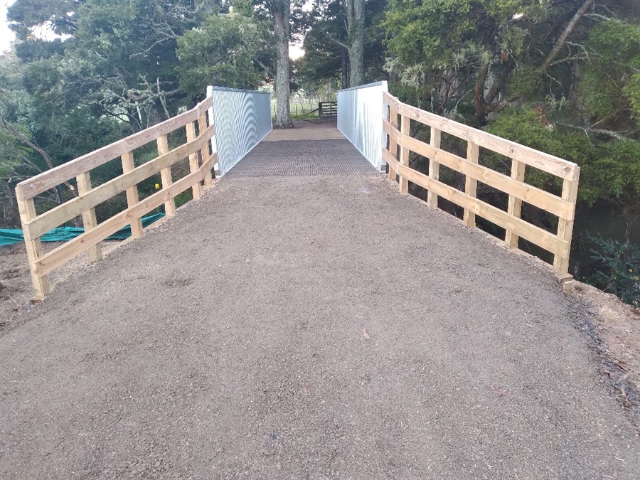 A picture of the Tikipunga Waitaua Bridge after the improvement project. 