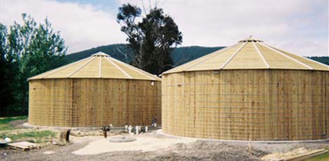 Image of water storage tank by Timber Tanks. 