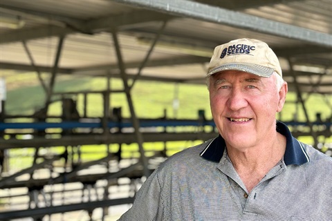 A photo of farmer Evan Smeath. 