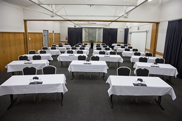 Cafler Suite classroom layout with tables and chairs setup.