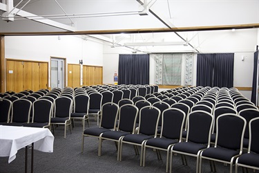 Cafler Suite theatre layout, with many chairs setup.