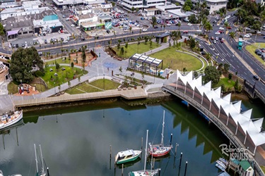 Aerial view of Pūtahi Park