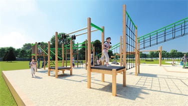 Artist's impressions of the new playground at Raumanga Scenic Reserve.