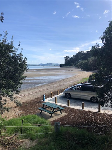 Bollards on the Tamaterau Beach.