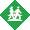 Icon for a pedestrian island on a map. 