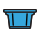 Blue recycling bin icon. 