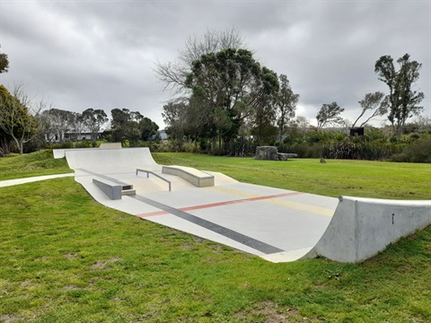 An image showing the new Waipu Skatepark at Waipu Activity Zone. 